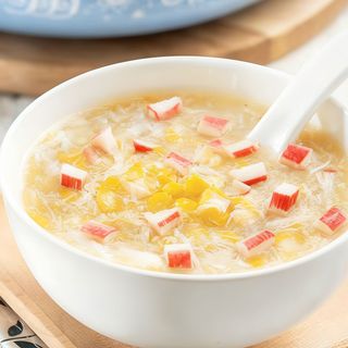#15 sopa de maiz con pollo y cangrejo