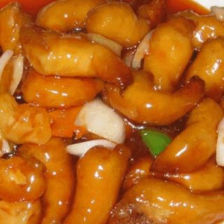 langostino con salsa agridulce