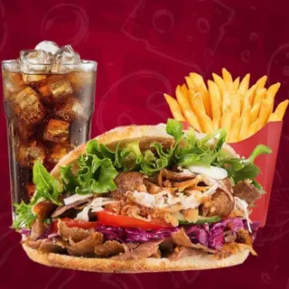 Menú kebab + patatas + bebida