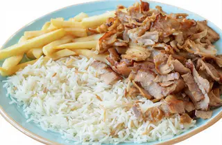 Plato Kebab Con Arroz