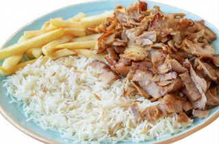 Plato Kebab Con Arroz