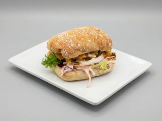Crispy chicken coleslaw sandwich