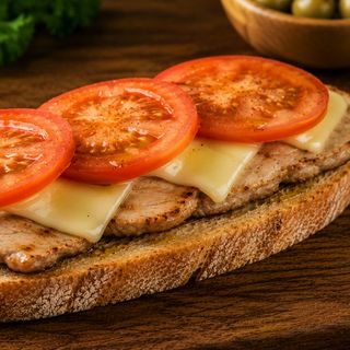 Montadito: Lomo, Queso Y Tomate