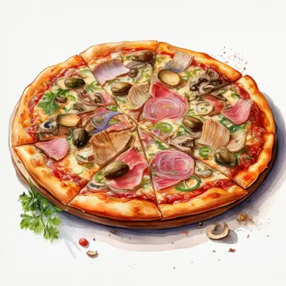 Ä8. Pizza Döner De Pollo Con Maíz Y Piña