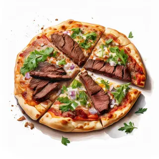 Ä10. Pizza Döner De Ternera Angus Y Langostinos