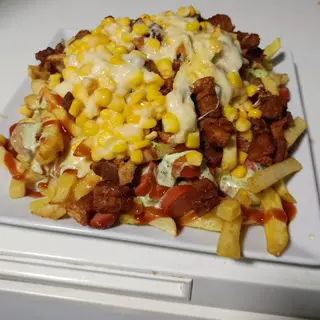 Salchi chicharrón