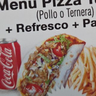 Menú piza turca (solo carne y salsa