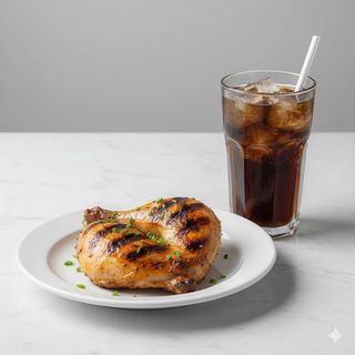 Medio pollo a la parrilla