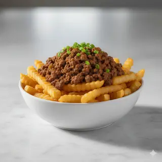 Ración de patatas con carne (grande)