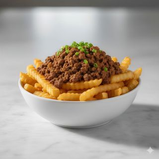 Ración de patatas con carne (grande)