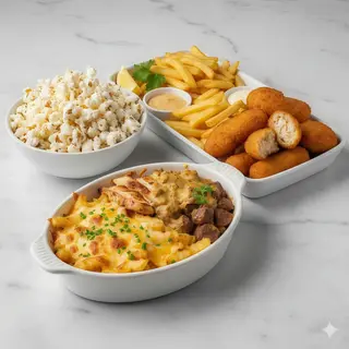 Ración de patatas fritas súper gratinado (nuevo)