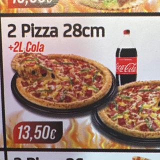 2pizzaz (28cm)2L coco cola