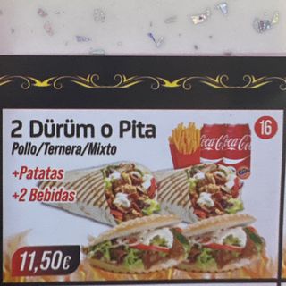 2 Durum O Pita +patata 2L cola