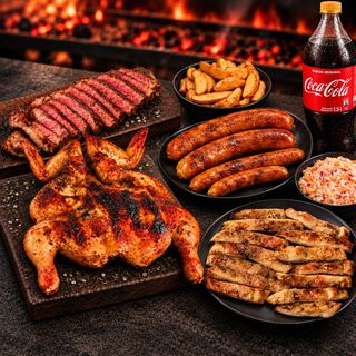 Gran Parrillada Melao con Pollo + Carne + Cerdo + Chorizo + Chistorra