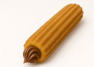 Churro relleno de nutella