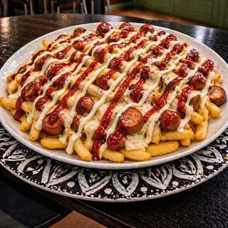 Salchipapa picoteo (ración)