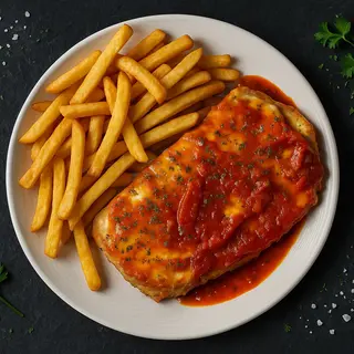 Milanesa De Pollo A La Napolitana