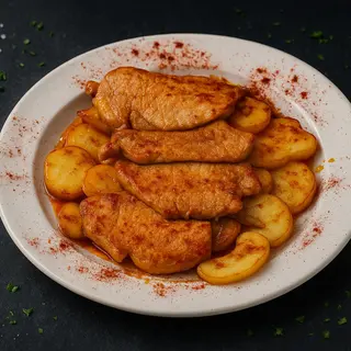 Raxo (Lomo De Cerdo) A La Gallega Con Patatas