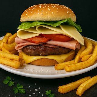 Hamburguesa clásica completa