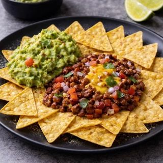 Nachos con guacamole