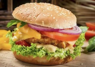 Menú hamburguesa de pollo