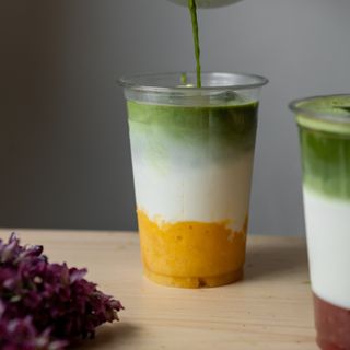 Iced Mango Matcha Latte