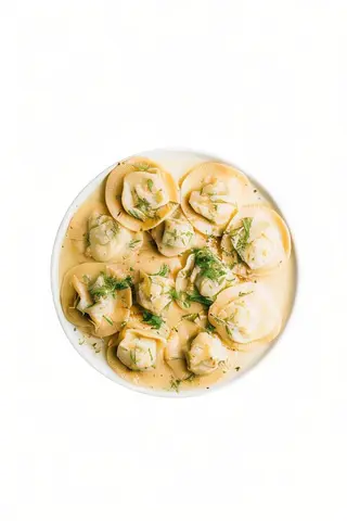 Ravioli de espinaca al parmesano