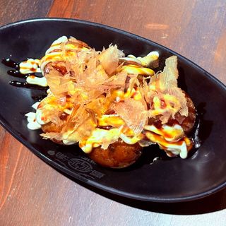 Bolas de Pulpo con Teriyaki (4 piezas Takoyaki)/Octopus balls with Teriyaki(4 pieces Takoyaki)