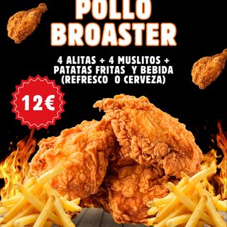 Pollo broaster + refresco 