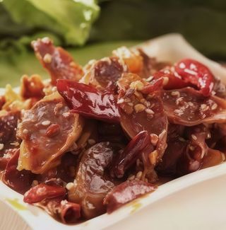 麻辣鸭胗Mollejas de pato