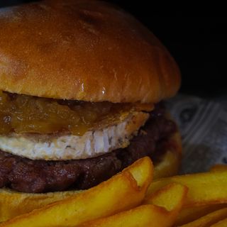 Hamburguesa de queso de cabra