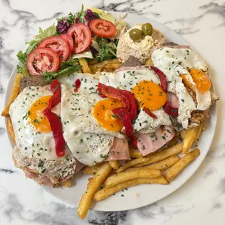 Gran chivito al plato (Para compartir)
