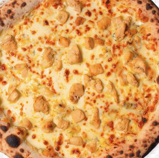 Pizza Pollo con 4 quesos