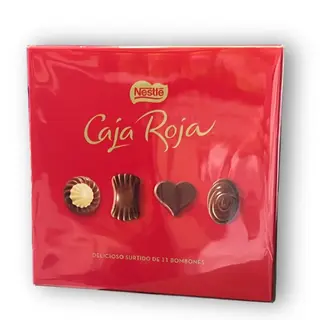 Caja roja 11 bombones