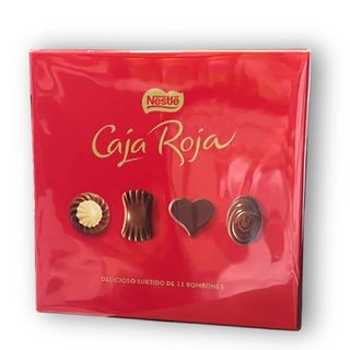 Caja roja 11 bombones