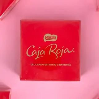 Caja roja 5 bombones