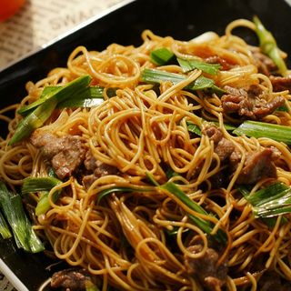 Tallarines con ternera