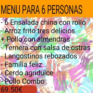 MENU PARA 6 PERSONAS