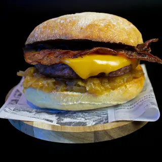 Hamburguesa De Cheddar Y Bacon