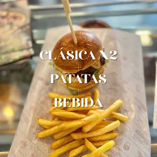 Menú Hamburguesa Clásica x 2