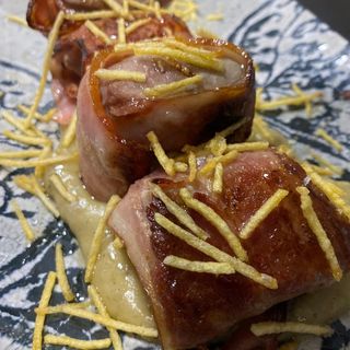 Solomillo ibérico albardado