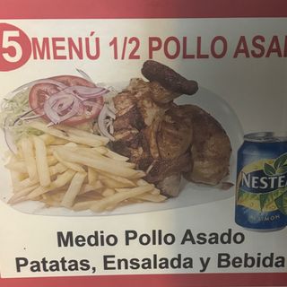 Menú 1/2 Pollo Asado