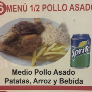 Menú 1/2 Pollo Asado