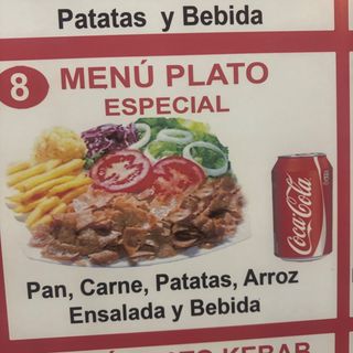 Menú plato especial 