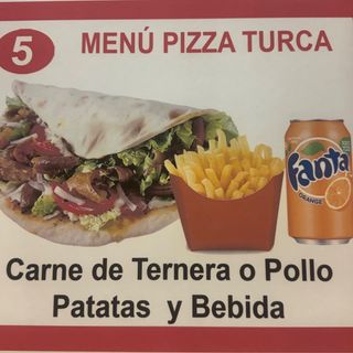 Menú pizza turca