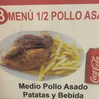 Menú 1/2 Pollo Asado