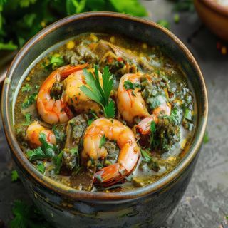 Prawns saag 