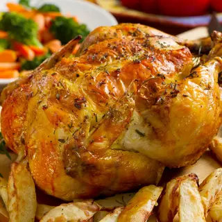 Pollo asado con patatas