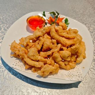 Tiras de pollo frito
