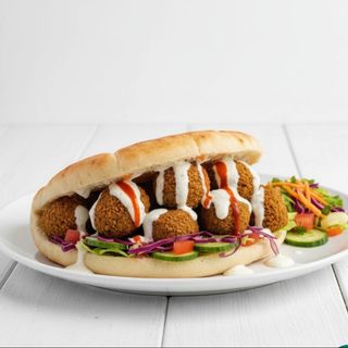 Pan pita falafel con queso